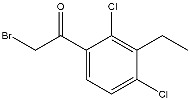 2-Bromo-1-(2,4-dichloro-3-ethylphenyl)ethanone Structure