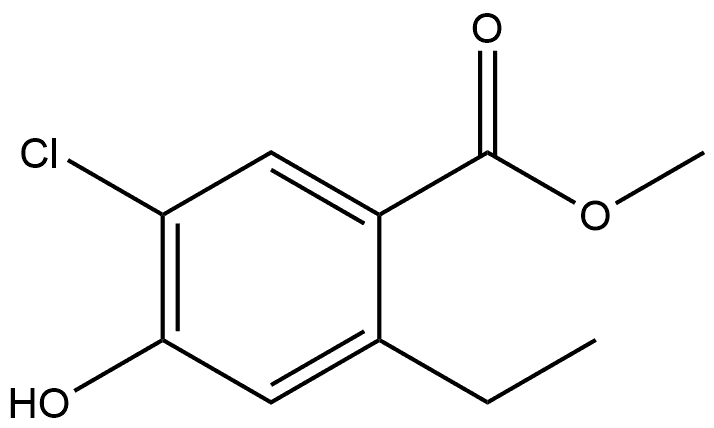 methyl 5-chloro-2-ethyl-4-hydroxybenzoate 结构式