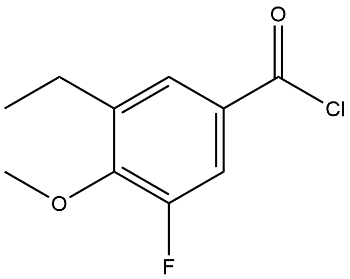 3-Ethyl-5-fluoro-4-methoxybenzoyl chloride 结构式