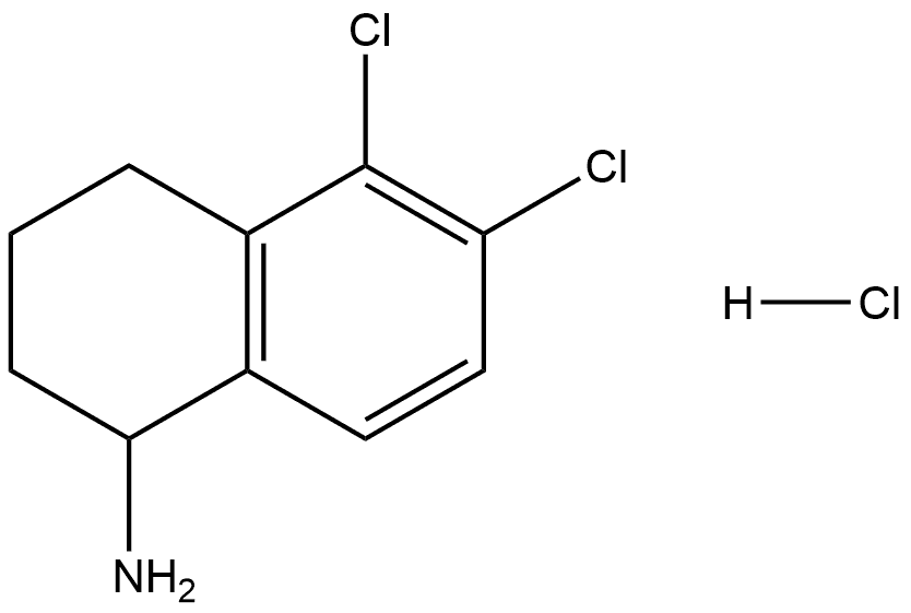 5,6-Dichloro-1,2,3,4-tetrahydro-1-naphthalenamine hydrochloride 结构式