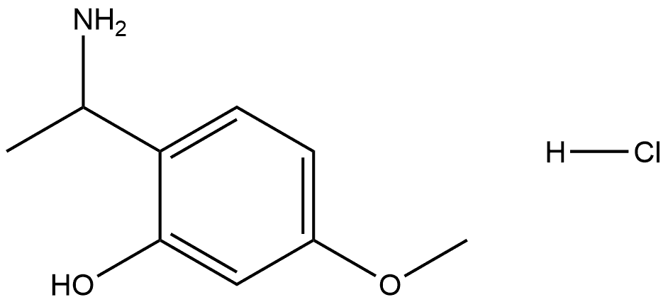 2-(1-aminoethyl)-5-methoxyphenol hydrochloride 结构式