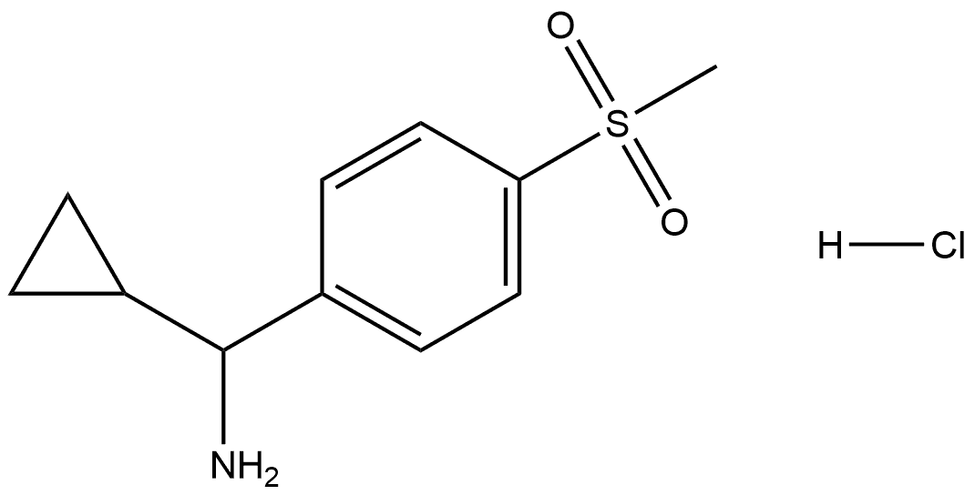 cyclopropyl(4-(methylsulfonyl)phenyl)methanamine hydrochloride 结构式