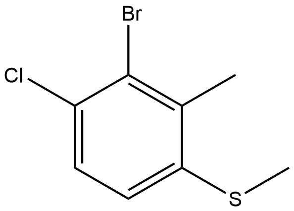 2-Bromo-1-chloro-3-methyl-4-(methylthio)benzene 结构式