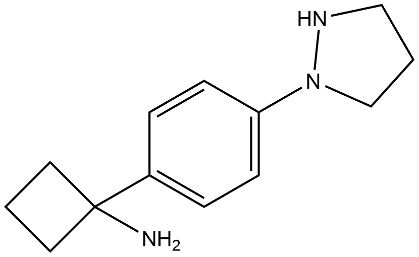 1-(4-(吡唑I二N-1-基)苯基)环丁胺, 2708803-11-4, 结构式