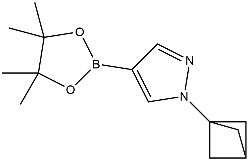1-Bicyclo[1.1.1]pent-1-yl-4-(4,4,5,5-tetramethyl-1,3,2-dioxaborolan-2-yl)-1H-pyrazole Struktur