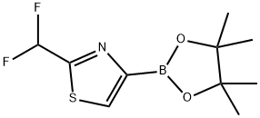 Thiazole, 2-(difluoromethyl)-4-(4,4,5,5-tetramethyl-1,3,2-dioxaborolan-2-yl)- Struktur
