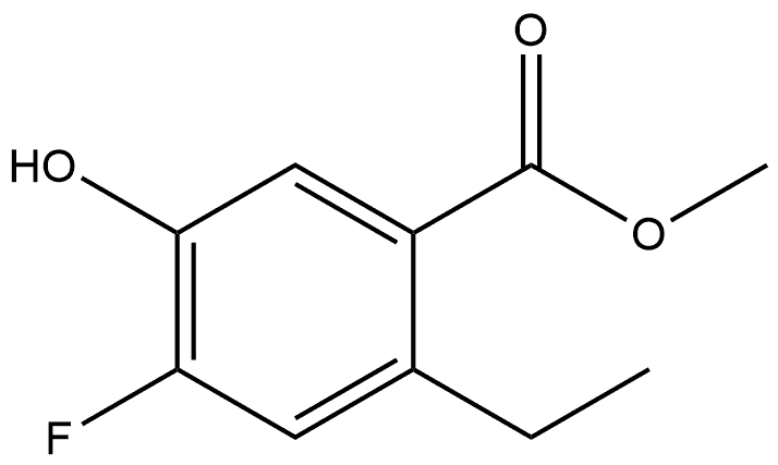 Methyl 2-ethyl-4-fluoro-5-hydroxybenzoate 结构式