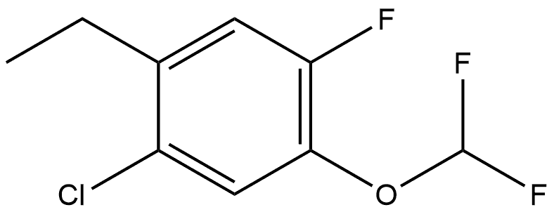 1-Chloro-5-(difluoromethoxy)-2-ethyl-4-fluorobenzene 结构式