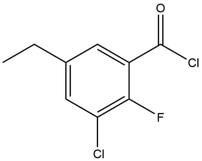 3-Chloro-5-ethyl-2-fluorobenzoyl chloride Structure