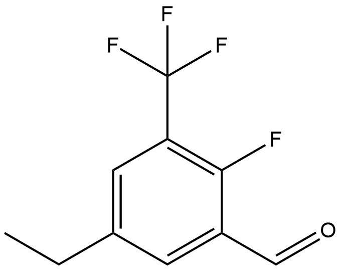 5-ethyl-2-fluoro-3-(trifluoromethyl)benzaldehyde 结构式