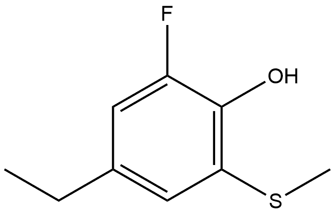 4-Ethyl-2-fluoro-6-(methylthio)phenol 结构式