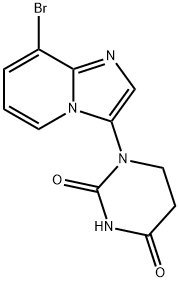 2,4(1H,3H)-Pyrimidinedione, 1-(8-bromoimidazo[1,2-a]pyridin-3-yl)dihydro- Structure