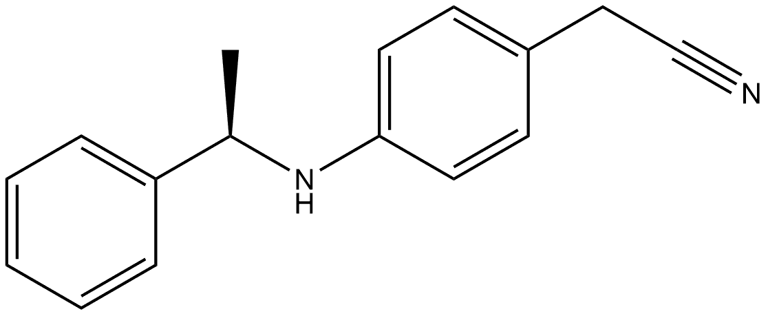 4-[[(1R)-1-Phenylethyl]amino]benzeneacetonitrile Structure
