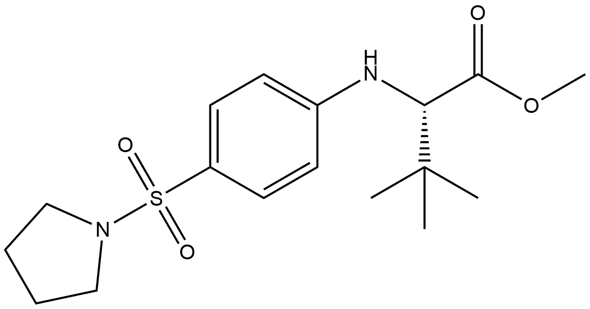 3-Methyl-N-[4-(1-pyrrolidinylsulfonyl)phenyl]-L-valine methyl ester Structure