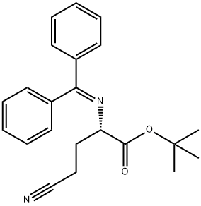 Butanoic acid, 4-cyano-2-[(diphenylmethylene)amino]-, 1,1-dimethylethyl ester, (2S)- 化学構造式