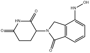 2,6-Piperidinedione, 3-[1,3-dihydro-4-(hydroxyamino)-1-oxo-2H-isoindol-2-yl]- Struktur