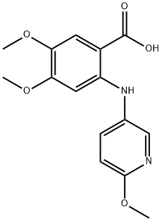 4,5-二甲氧基-2-[(6-甲氧基-3-吡啶基)氨基]苯甲酸, 2718972-24-6, 结构式