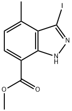 Methyl 3-iodo-4-methyl-1H-indazole-7-carboxylate Struktur
