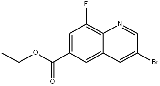 3-溴-8-氟喹啉-6-羧酸乙酯 结构式