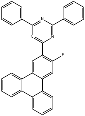 2-(3-FLUOROTRIPHENYLEN-2-YL)-4,6-DIPHENYL-1,3,5-TRIAZINE, 2725924-28-5, 结构式