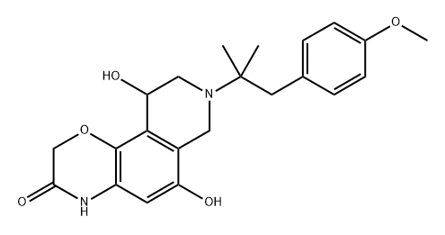 2H-Pyrido[3,4-h]-1,4-benzoxazin-3(4H)-one, 7,8,9,10-tetrahydro-6,10-dihydroxy-8-[2-(4-methoxyphenyl)-1,1-dimethylethyl]-