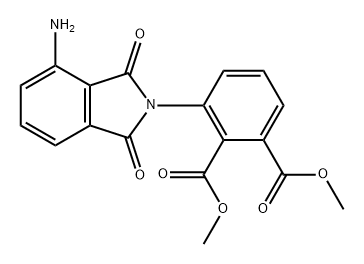 1,2-Benzenedicarboxylic acid, 3-(4-amino-1,3-dihydro-1,3-dioxo-2H-isoindol-2-yl)-, 1,2-dimethyl ester Structure