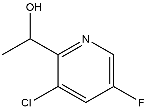 1-(3-chloro-5-fluoropyridin-2-yl)ethan-1-ol 结构式