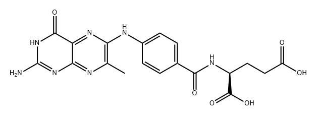L-Glutamic acid, N-[4-[(2-amino-3,4-dihydro-7-methyl-4-oxo-6-pteridinyl)amino]benzoyl]- Structure