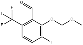 3-fluoro-2-(methoxymethoxy)-6-(trifluoromethyl)benzaldehyde Struktur