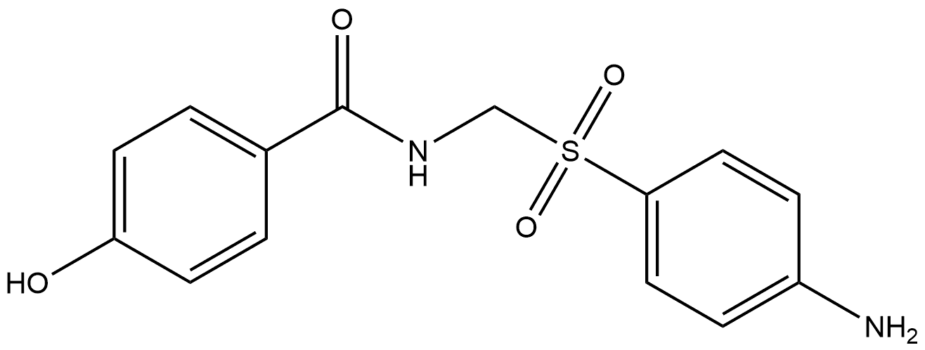 N-(((4-aminophenyl)sulfonyl)methyl)-4-hydroxybenzamide 结构式