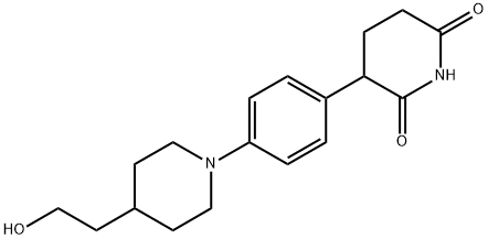 2,6-Piperidinedione, 3-[4-[4-(2-hydroxyethyl)-1-piperidinyl]phenyl]- Struktur