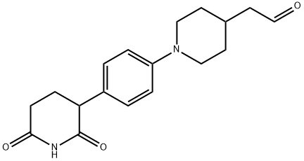 4-Piperidineacetaldehyde, 1-[4-(2,6-dioxo-3-piperidinyl)phenyl]- Struktur