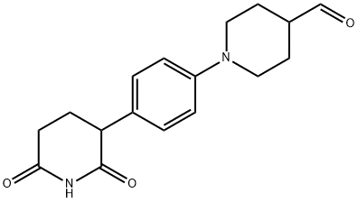 4-Piperidinecarboxaldehyde, 1-[4-(2,6-dioxo-3-piperidinyl)phenyl]- Struktur