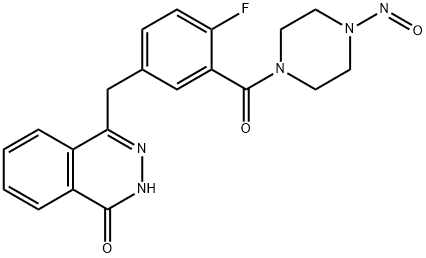 1(2H)-Phthalazinone, 4-[[4-fluoro-3-[(4-nitroso-1-piperazinyl)carbonyl]phenyl]methyl]- Struktur