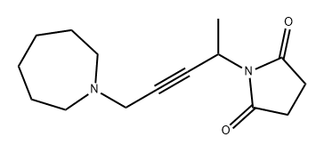 2,5-Pyrrolidinedione, 1-[4-(hexahydro-1H-azepin-1-yl)-1-methyl-2-butyn-1-yl]- Struktur