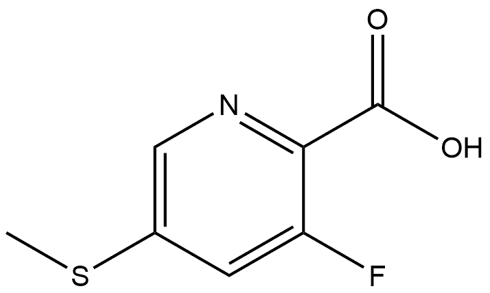 3-fluoro-5-(methylthio)picolinic acid Struktur