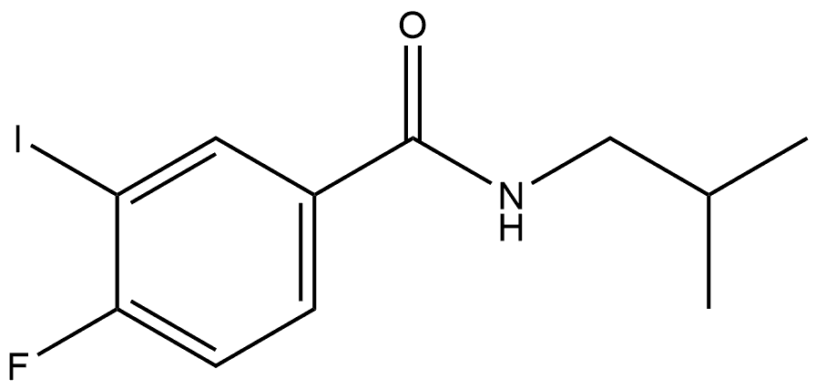 4-Fluoro-3-iodo-N-(2-methylpropyl)benzamide Structure
