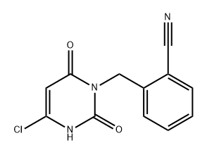 Benzonitrile, 2-[(4-chloro-3,6-dihydro-2,6-dioxo-1(2H)-pyrimidinyl)methyl]- Structure