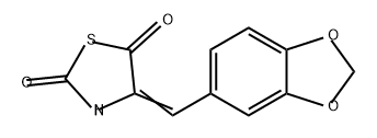 4-(苯并[D][1,3]二氧戊环-5-基亚甲基)噻唑烷-2,5-二酮, 2749973-75-7, 结构式