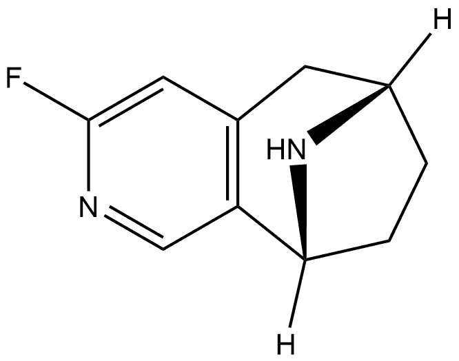 (6S,9R)-3-氟-6,7,8,9-四氢-5H-6,9-环氧氨基环庚[C]吡啶 结构式