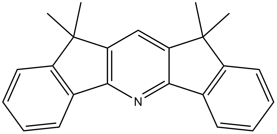 10,12-Dihydro-10,10,12,12-tetramethyldiindeno[1,2-b:2′,1′-e]pyridine Struktur