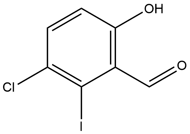 3-Chloro-6-hydroxy-2-iodobenzaldehyde Struktur