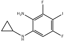 1,2-Benzenediamine, N1-cyclopropyl-3,5-difluoro-4-iodo- Structure