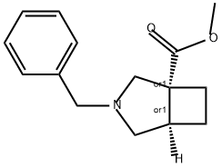 REL-(1R,5R)-3-苄基-3-氮杂双环[3.2.0]庚烷-1-羧酸甲酯, 2751265-32-2, 结构式