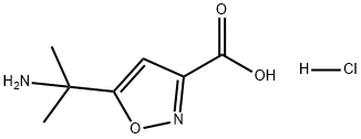5-(1-氨基-1-甲基乙基)-3-异噁唑羧酸盐酸盐(1:1), 2751611-43-3, 结构式