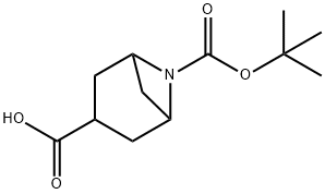 6-Azabicyclo[3.1.1]heptane-3,6-dicarboxylic acid, 6-(1,1-dimethylethyl) ester Struktur