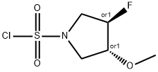 rel-(3S,4S)-3-Fluoro-4-methoxypyrrolidine-1-sulfonyl chloride Structure