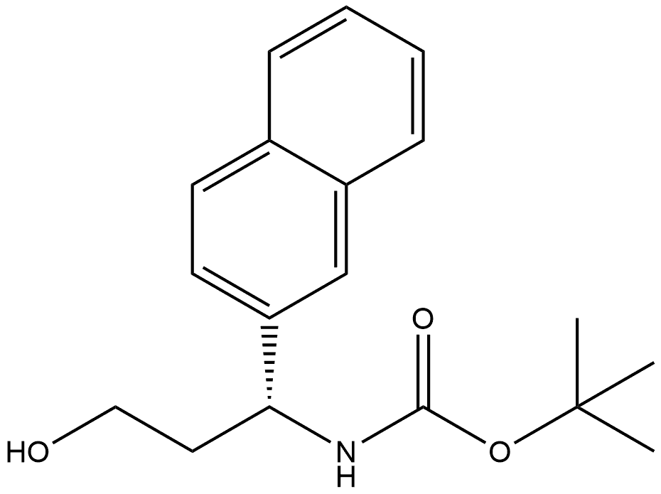tert-butyl (R)-(3-hydroxy-1-(naphthalen-2-yl)propyl)carbamate Structure