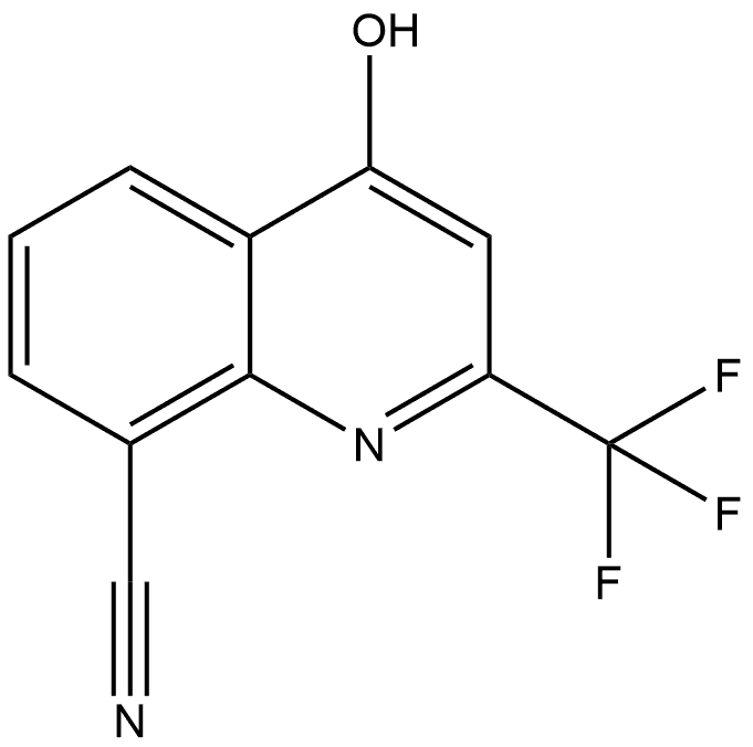 4-hydroxy-2-(trifluoromethyl)quinoline-8-carbonitrile Structure