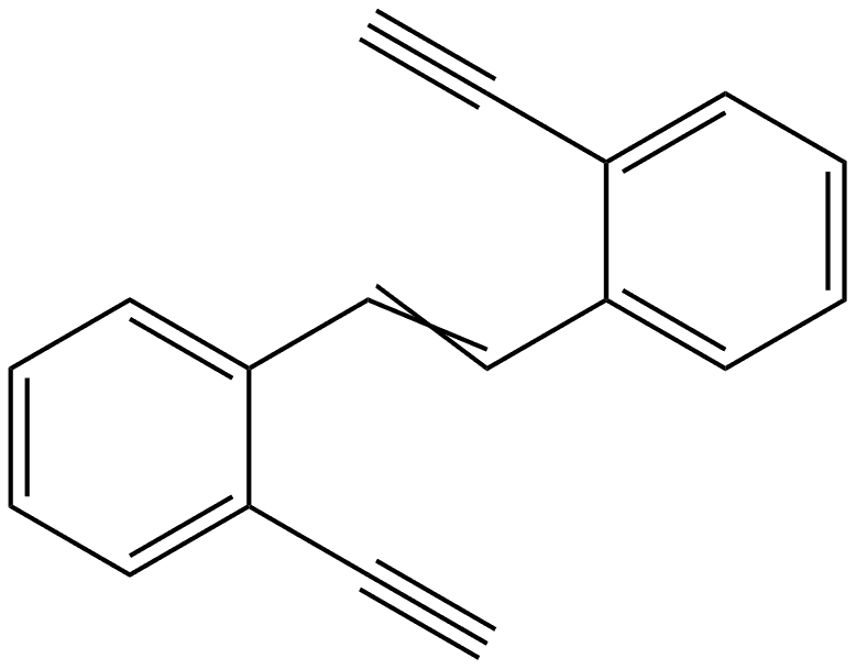 Benzene, 1,1'-(1E)-1,2-ethenediylbis[2-ethynyl- Structure